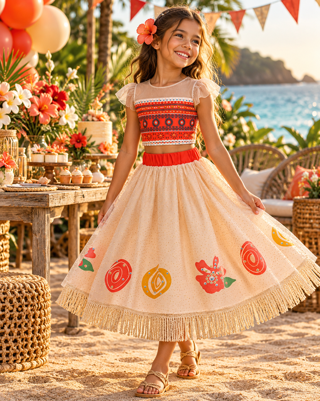 Moana Dress 2pcs Dress Set