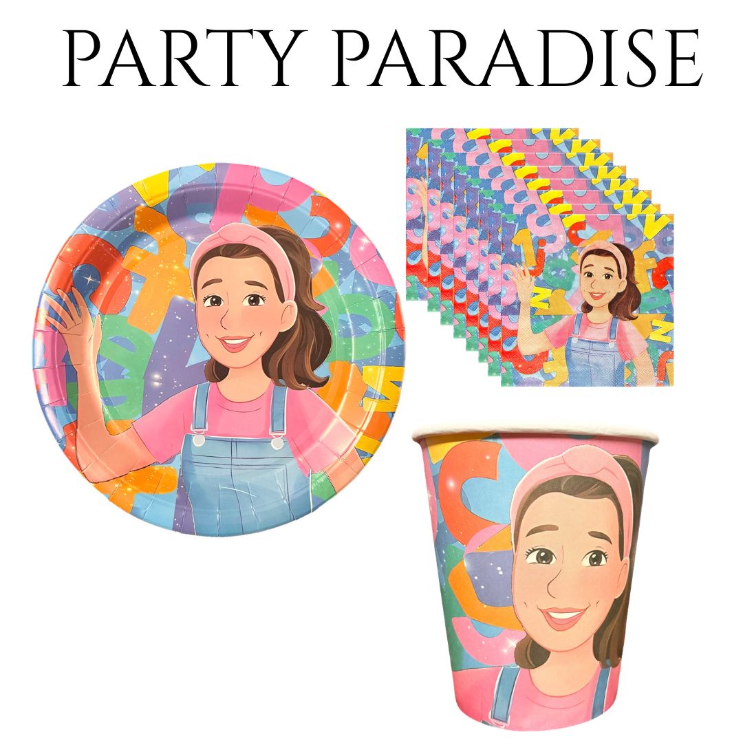 English Teacher Dinner Plate Set for birthdays part celebration 30PCS Main image