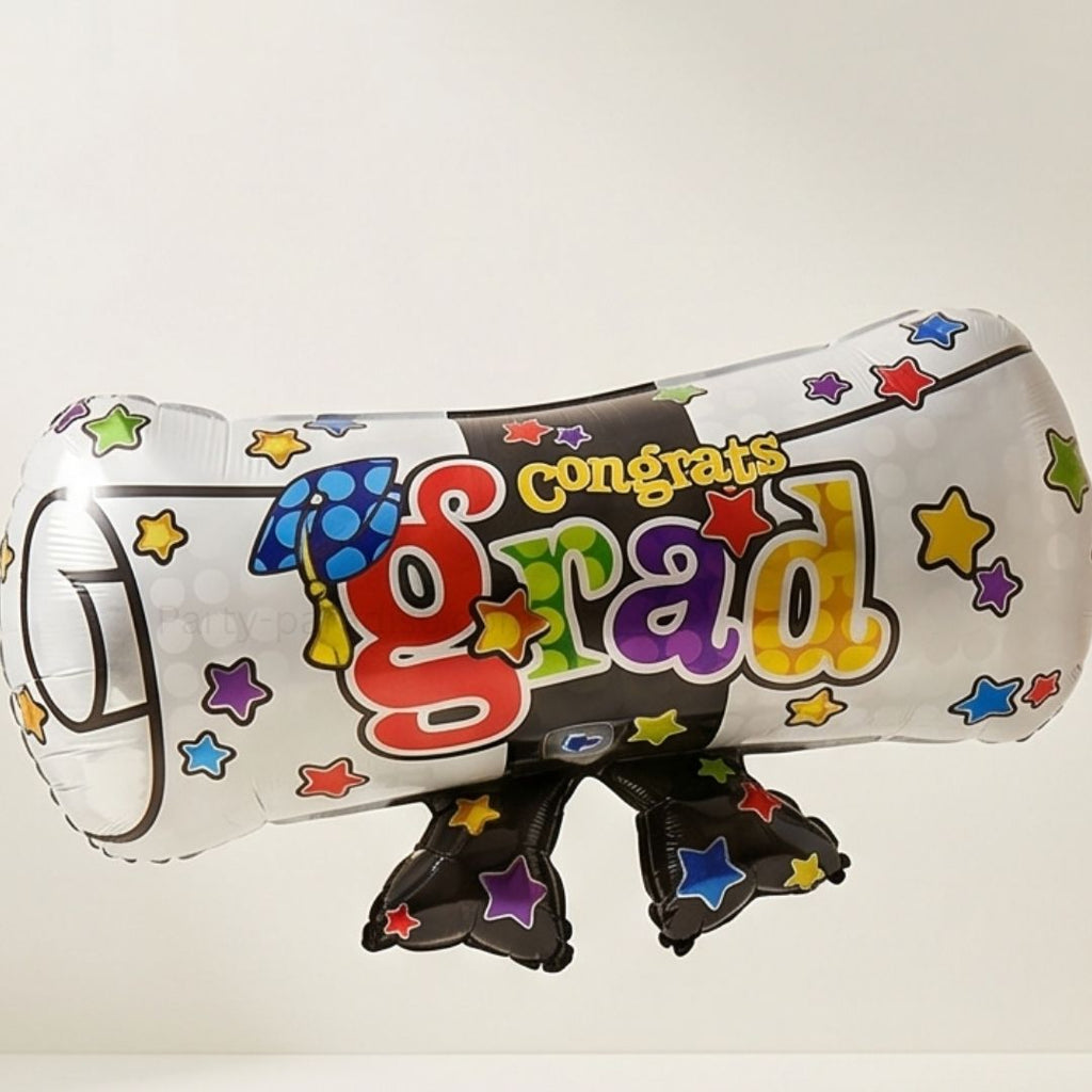 Congrats Grad 3D Graduation Scroll for High School College Grad Preschool Kindergarten Grad 33 inches x 20.5 inches