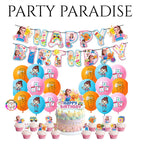 41pcs Cartoon Tracher Birthday Party Decoration for Kids Birthday including Banner, Cake topper, Balloons Cupcake Toppers