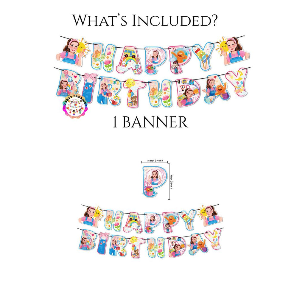 41pcs Cartoon Tracher Birthday Party Decoration for Kids Birthday including Banner, Cake topper, Balloons Cupcake Toppers