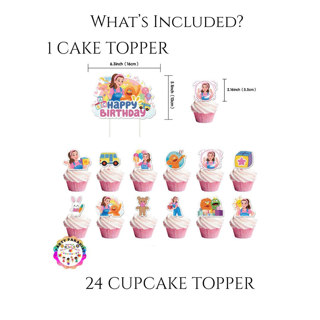 41pcs Cartoon Tracher Birthday Party Decoration for Kids Birthday including Banner, Cake topper, Balloons Cupcake Toppers