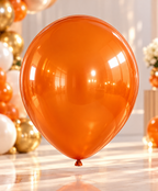 Metallic Balloon 12inches 100ct in "Orange" for Birthdays Parties