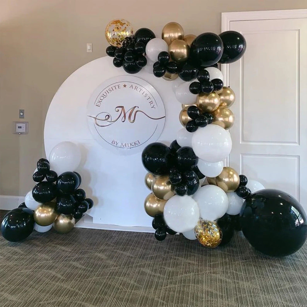 Chrome Black Chrome Gold Garland Kit 120pcs for Graduation Weddings Birthdays Anniversary