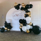 Chrome Black Chrome Gold Garland Kit 120pcs for Graduation Weddings Birthdays Anniversary