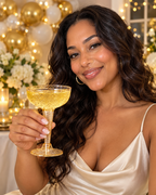 Gold Glitter Coupe drinkware for cocktails wedding party 20PCS
