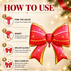 Christmas Sparkle Bow in Red and Gold for Christmas Party Photoshoot