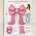 Pink Oversized Bow Balloon for Princess Birthday Parties