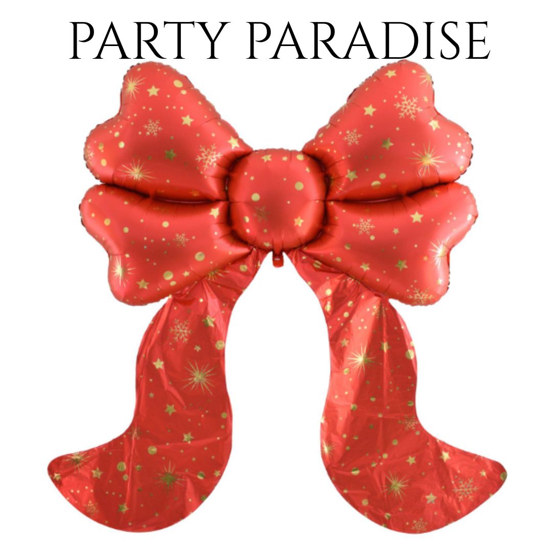 Red and Gold Oversized Bow for Birthdays and party