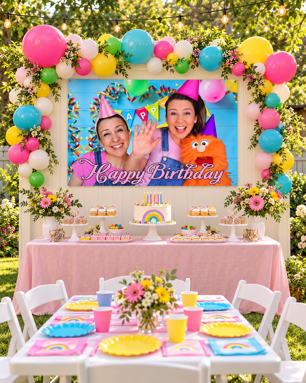 English teacher birthday banner 5'x3' for Birthday Parties style no. 2