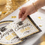 92pcs Graduation Plates and Napkins Set, 2026 Congrats Grad Disposable Tableware Set include Graduation Cap Paper Plate Napkins Cups Forks for Grad Party Supplies, Serve for 10 Guests (Black)Graduation Tableware Set