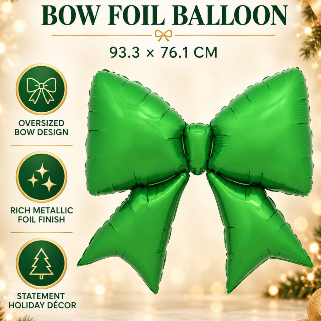 Green Bow Balloon perfect for Christmas Holiday party and photoshoot