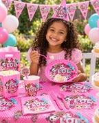 LOL Surprise Doll Tableware 136pc for Kids Birthday Party