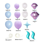 Mermaid Theme Balloon Garland Kit 87 pcs for Birthday Party Princess Mermaid Party Underwater Mermaind
