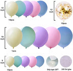 Beautiful Macaron multicolor Balloon Arch Garland Kit 117pcs Birthday Backyard Parties Easter Princess Birthday Garden Party