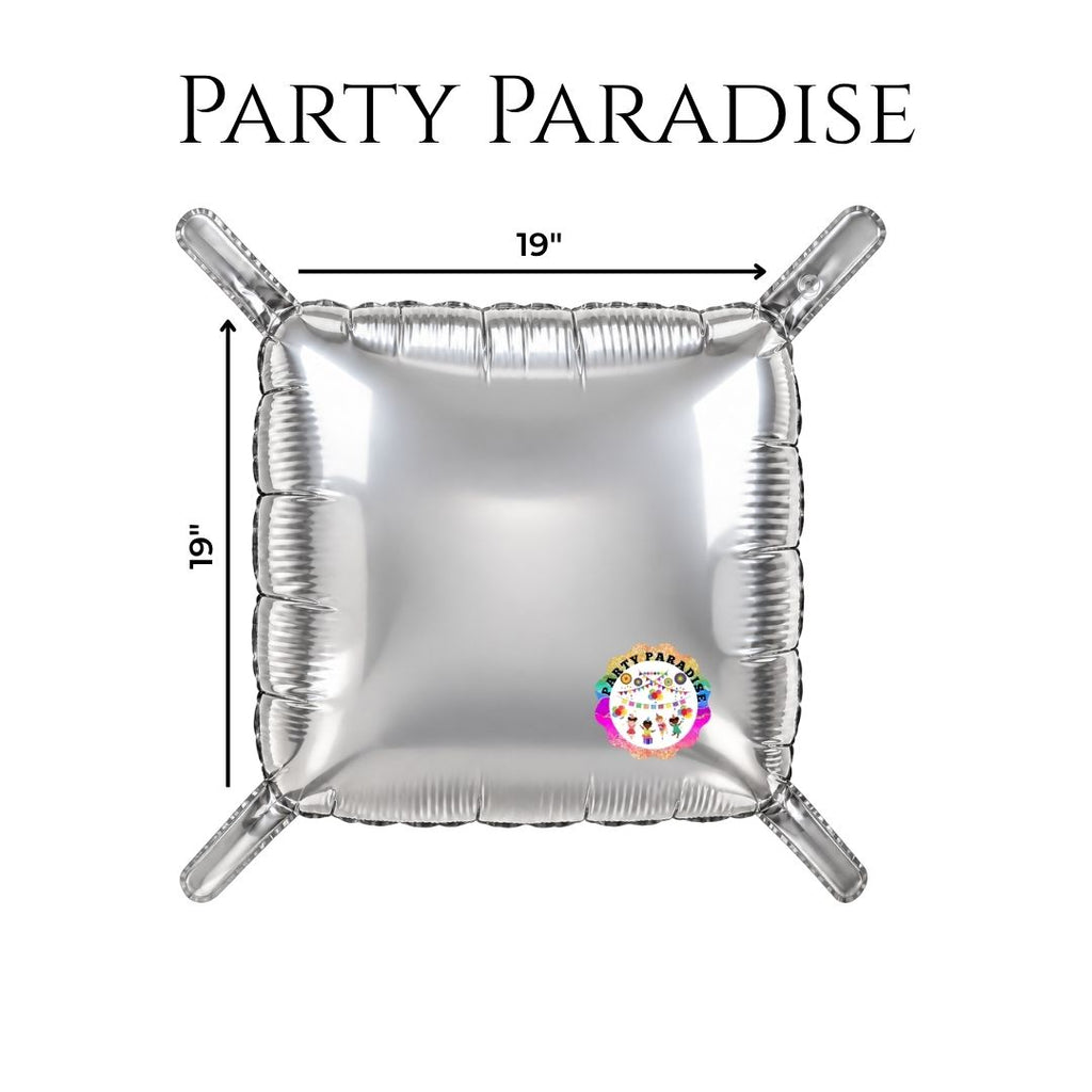 Double-Sided Two-Tone Square Foil Balloons Grid Background Wall for Party 19inch Squares, 25PCS