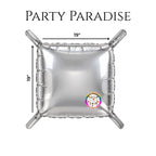 Double-Sided Two-Tone Square Foil Balloons Grid Background Wall for Party 19inch Squares, 25PCS