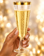 Disposable Transparent Detachable Colorful Elegant Party Wedding Bar Event Cocktail Champagne Plastic Cup 20CT