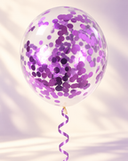 Confetti Balloon in Purple 12 ins 25pk For Birthdays, Weddings, Anniversary, Corporate Events