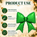 Green Bow Balloon perfect for Christmas Holiday party and photoshoot