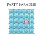 Double-Sided Two-Tone Square Foil Balloons Grid Background Wall for Party 19inch Squares, 25PCS