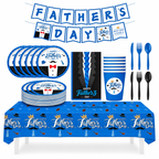 Father's Day Tableware Set 122 pieces Bundle Party Kits for 20 guests