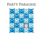 Double-Sided Two-Tone Square Foil Balloons Grid Background Wall for Party 19inch Squares, 25PCS
