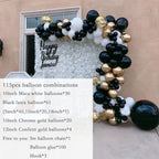 Chrome Black Chrome Gold Garland Kit 120pcs for Graduation Weddings Birthdays Anniversary