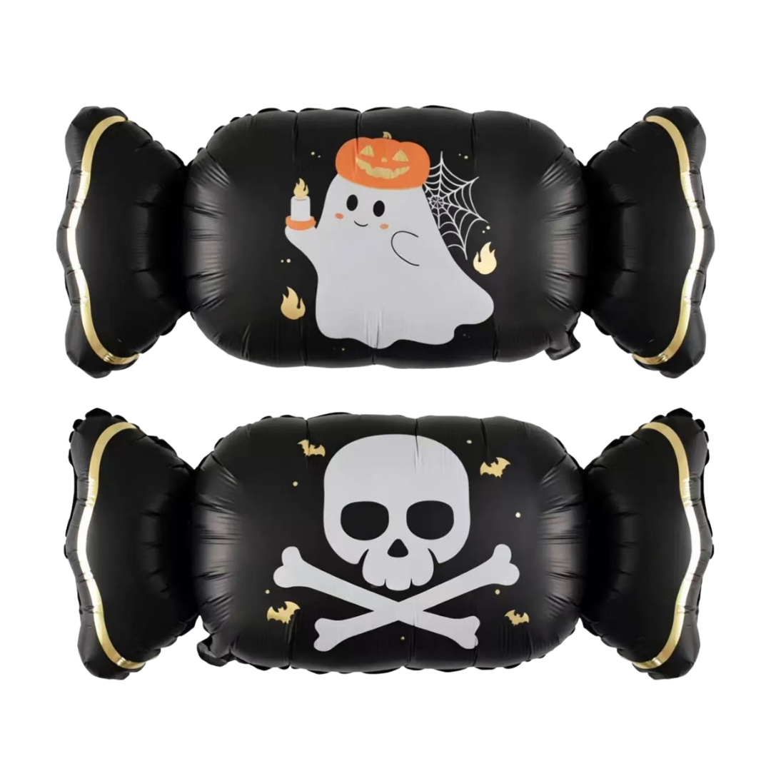 Halloween Candy Black Balloon 16.5 inches high and 37 inches wide Main image