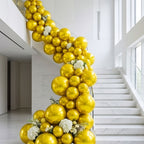 Chrome ICE double layer in Yellow, Chrome Latex Helium Balloons for Graduation Garland Arch Kit Corporate Event Wedding Birthday Baby Shower Party Decorations in two sizes 10"/12"