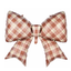 Fall Gingham Plaid Bow 38.58 in x 29.13 in brown foil balloon for fall birthdays, fall parties, Thanksgiving dinner parties, brown theme parties.