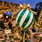 Green, White Christmas Ornaments Balloon for Holiday Pary, Photoshoots