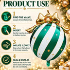 Green, White Christmas Ornaments Balloon for Holiday Pary, Photoshoots