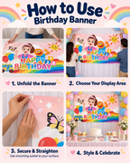 English Teacher Happy Birthday Banner for Birthday parties Style No. 1 Size  5'*3'