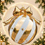 White Gold Christmas Ornament Balloon for Holiday Party, Family Photoshoots