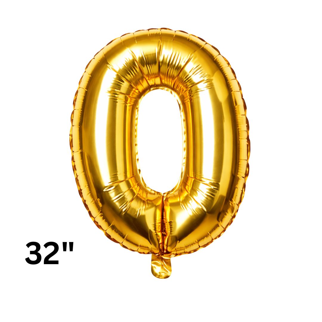 32 Inch Gold Number Balloons Foil Ballon Digital Birthday Party Decoration Supplies Gold Number Balloons 0-9