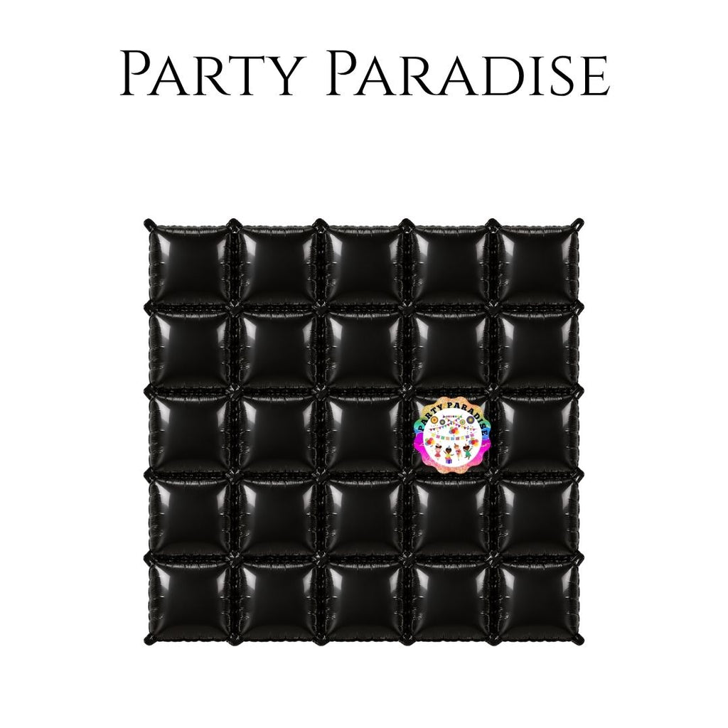 Double-Sided Two-Tone Square Foil Balloons Grid Background Wall for Party 19inch Squares, 25PCS