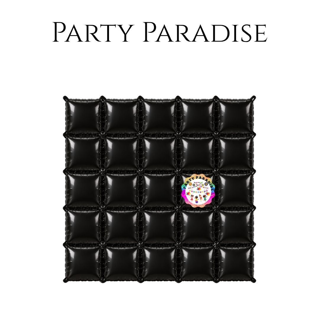 Double-Sided Two-Tone Square Foil Balloons Grid Background Wall for Party 19inch Squares, 25PCS