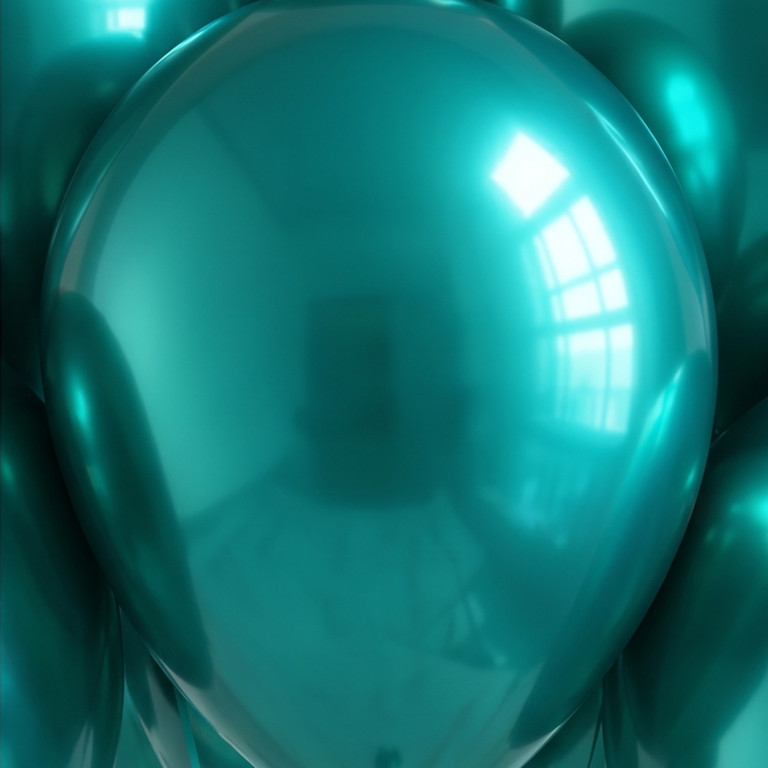 Chrome ICE double layer Teal Blue, Chrome Shiny Thick Latex Helium Balloons for Graduation Garland Arch Kit Corporate Event Wedding Birthday Baby Shower Party Decorations in two sizes 10"/12"