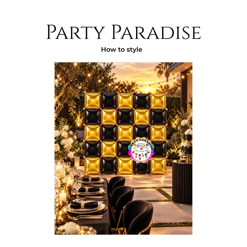 Double-Sided Two-Tone Square Foil Balloons Grid Background Wall for Party 19inch Squares, 25PCS