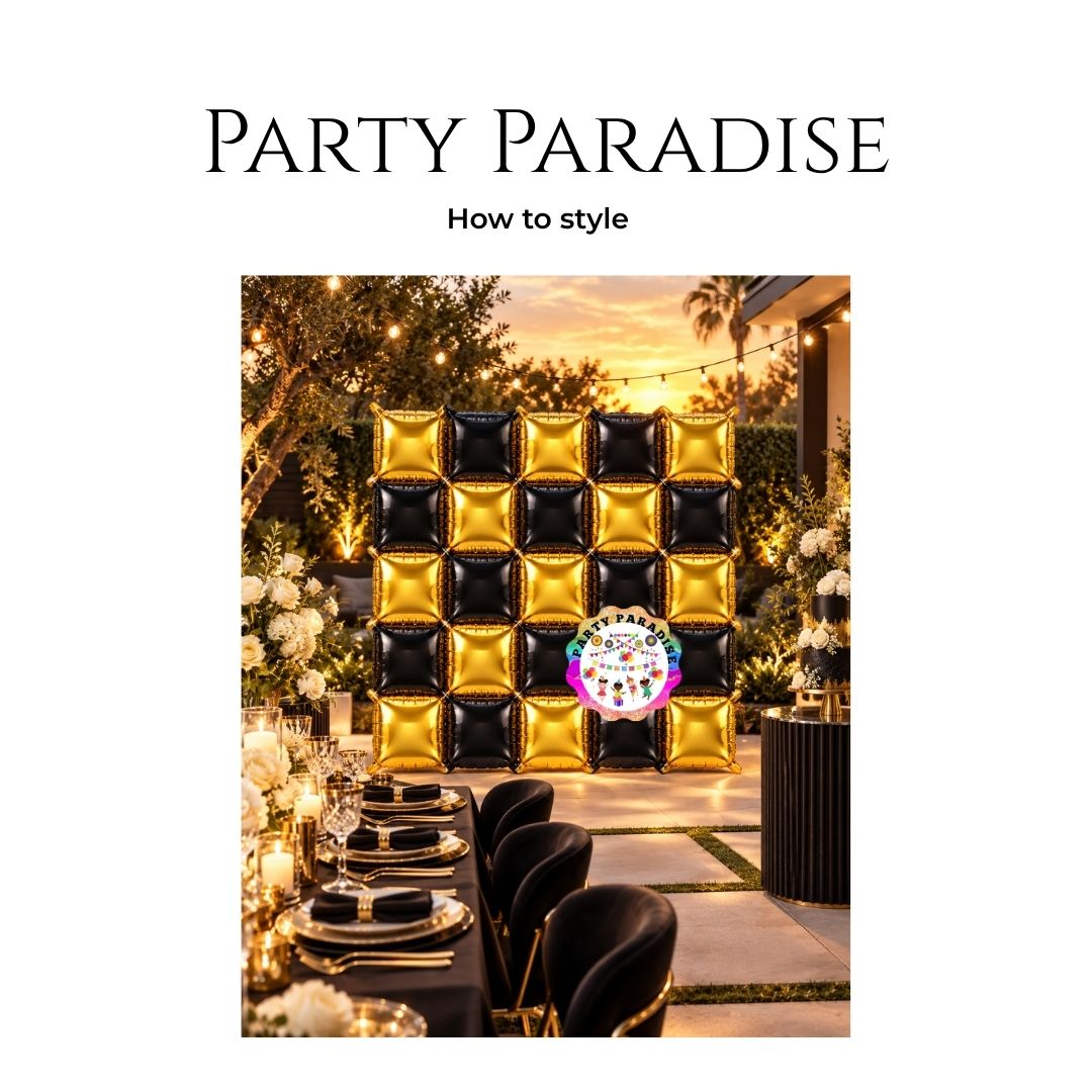 Double-Sided Two-Tone Square Foil Balloons Grid Background Wall for Party 19inch Squares, 25PCS
