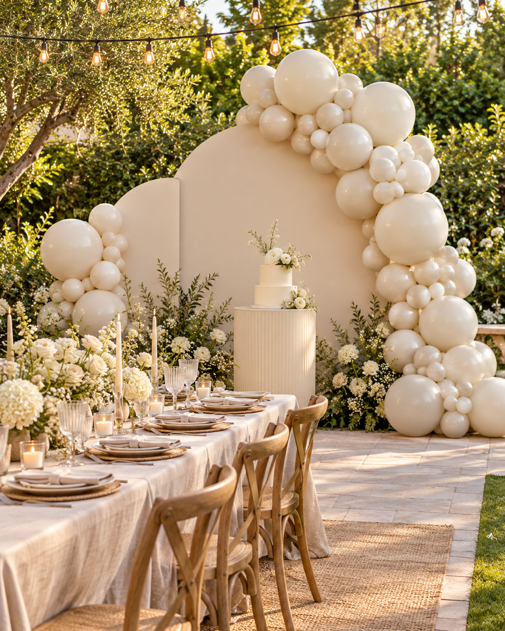 Retro Balloon Natural Latex Rubber in 12&5 inches "Sand White" perfect for Birthdays, Parties, Weddings, Holidays