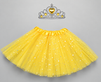 Girls Glitter tutu and matching tiara 2pc set "yellow"