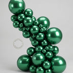 Chrome ICE double layer in Blackish Green , Chrome Latex Helium Balloons for Graduation Garland Arch Kit Corporate Event Wedding Birthday Baby Shower Party Decorations in two sizes 10"/12"