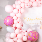 Balloon Garland Pastel Pink 4D Marbling Balloon Garland Kit 111pcs For Birthdays Baby Shower Bridal Party