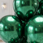 Chrome ICE double layer in Blackish Green , Chrome Latex Helium Balloons for Graduation Garland Arch Kit Corporate Event Wedding Birthday Baby Shower Party Decorations in two sizes 10"/12"