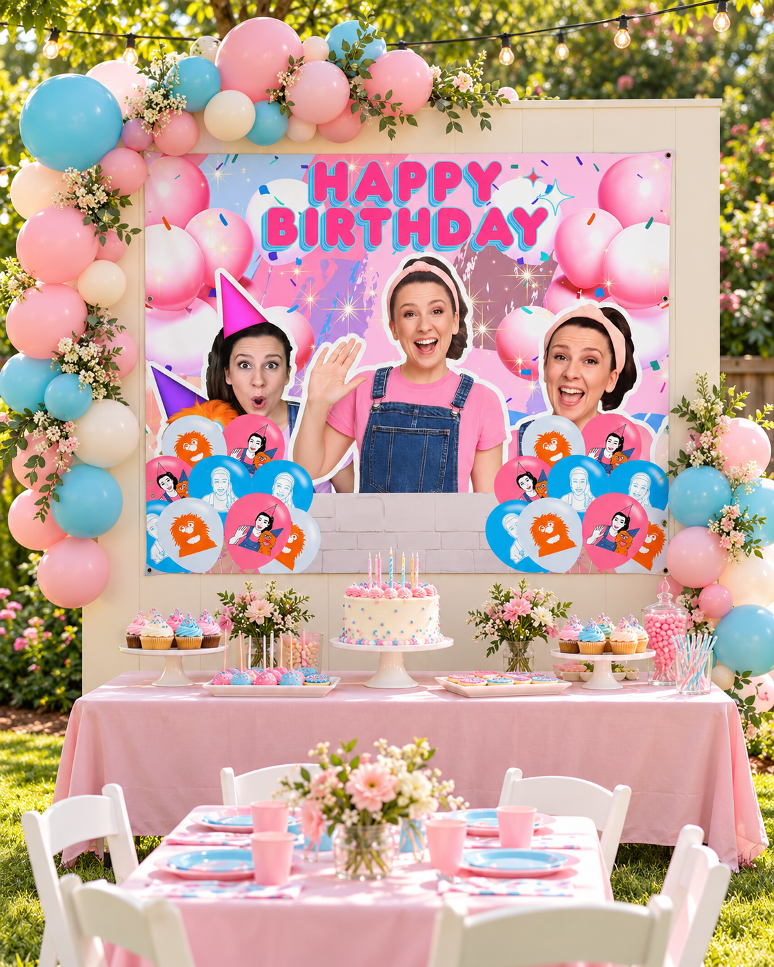 English Teacher Happy Birthday Banner 5' x 3' for Birthdays Party Kids Celebration