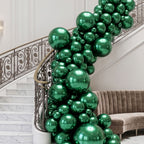 Chrome ICE double layer in Blackish Green , Chrome Latex Helium Balloons for Graduation Garland Arch Kit Corporate Event Wedding Birthday Baby Shower Party Decorations in two sizes 10"/12"