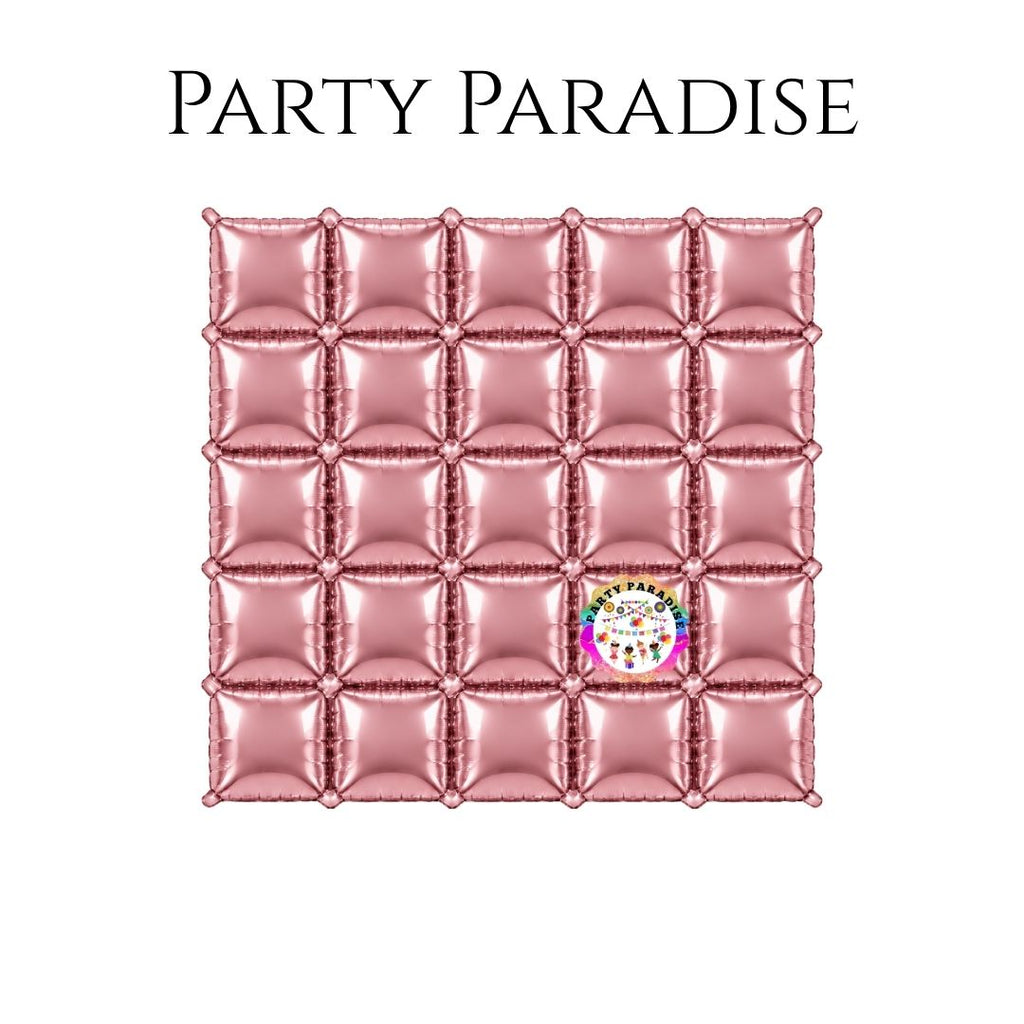 Double-Sided Two-Tone Square Foil Balloons Grid Background Wall for Party 19inch Squares, 25PCS