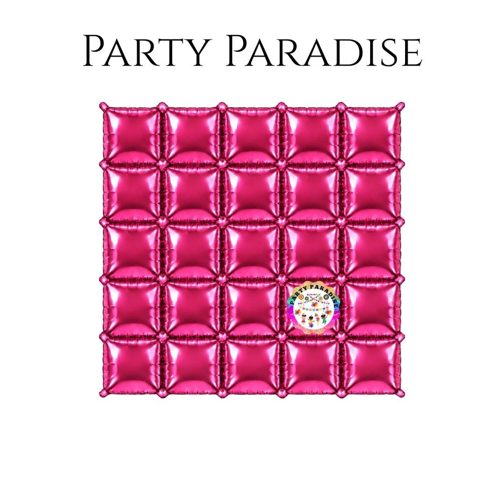 Double-Sided Two-Tone Square Foil Balloons Grid Background Wall for Party 19inch Squares, 25PCS